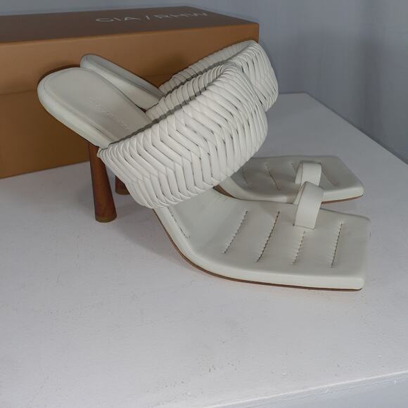 Gia Borghini x RHW Leather Open Toe Sandals - Size 11 - Picture 3 of 6